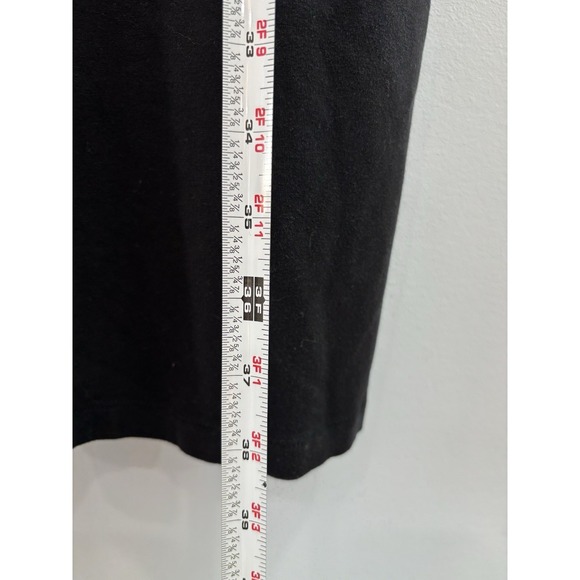Eileen Fisher Black Tencel Dress M V Neck Pockets Stretch Casual Soft Minimalist - Picture 8 of 8